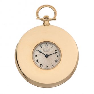French gold pocket watch with concealed guillotine dial Circa 1910