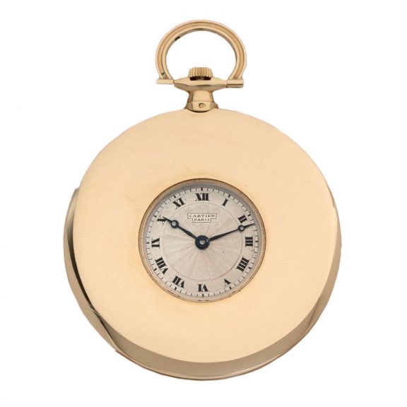 French gold pocket watch with concealed guillotine dial Circa 1910 French gold pocket watch with concealed guillotine dial Circa 1910