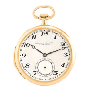 Very fine minute-repeating Swiss chronometer pocket watch Circa 1920