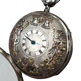 French verge watch with Jacquemart figure automaton Circa 1810