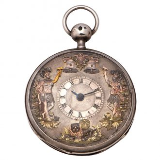 French verge watch with Jacquemart figure automaton Circa 1810