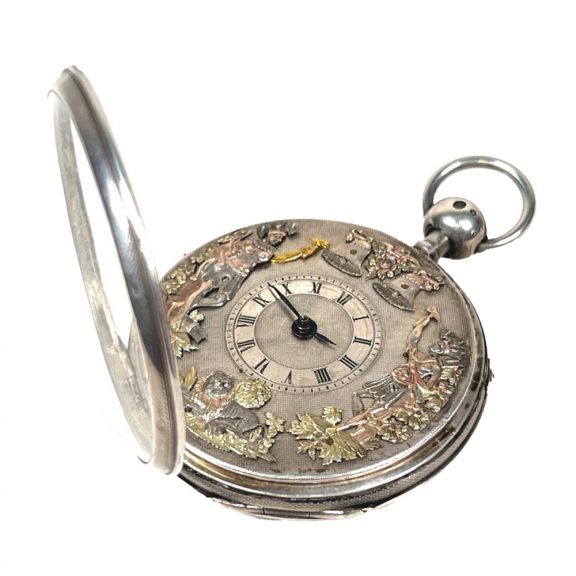 French verge watch with Jacquemart figure automaton Circa 1810 French verge watch with Jacquemart figure automaton Circa 1810