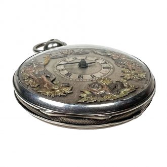 French verge watch with Jacquemart figure automaton Circa 1810