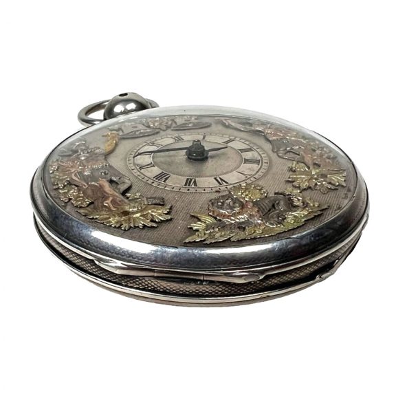 French verge watch with Jacquemart figure automaton Circa 1810 French verge watch with Jacquemart figure automaton Circa 1810