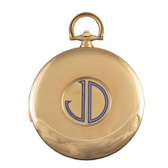 French gold pocket watch with concealed guillotine dial Circa 1920 French gold pocket watch with concealed guillotine dial Circa 1920