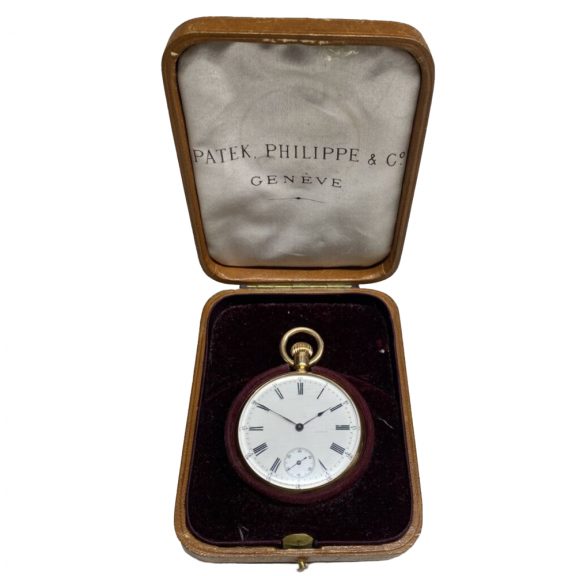 Swiss 18K gold open faced cylinder pocket watch Circa 1880 Swiss 18K gold open faced cylinder pocket watch Circa 1880