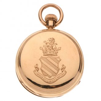 Swiss 18K gold open faced cylinder pocket watch Circa 1880 Swiss 18K gold open faced cylinder pocket watch Circa 1880