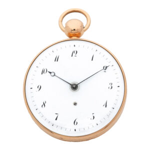 French gold open faced quarter repeating watch Circa 1820
