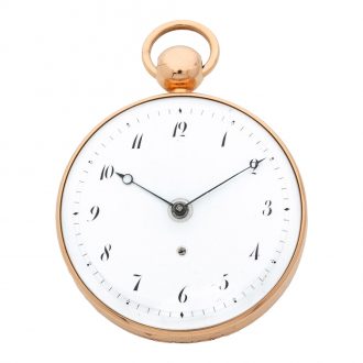 French gold open faced quarter repeating watch Circa 1820 French gold open faced quarter repeating watch Circa 1820