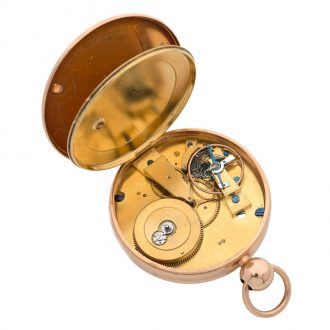 French gold open faced quarter repeating watch Circa 1820 French gold open faced quarter repeating watch Circa 1820