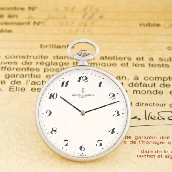 Swiss dress watch white gold accompanied by Certificate of Origin Circa 1960