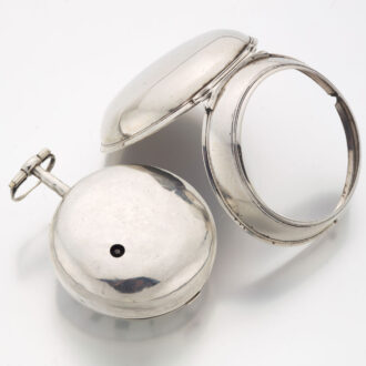 French silver and enamel open faced verge watch Circa 1780