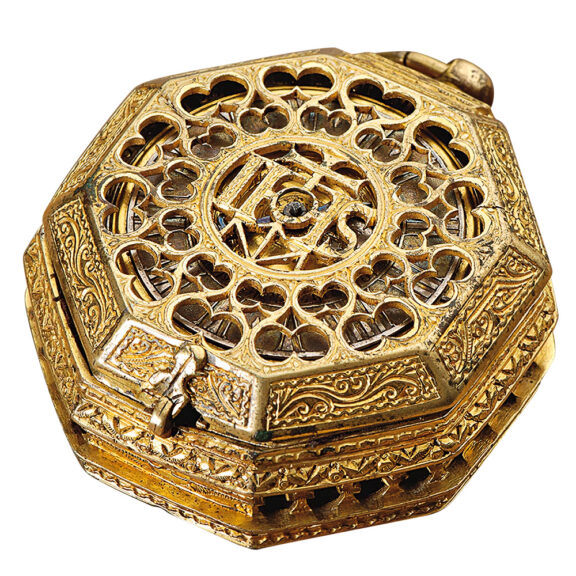 French astronomical octagonal pocket watch Circa 1690.