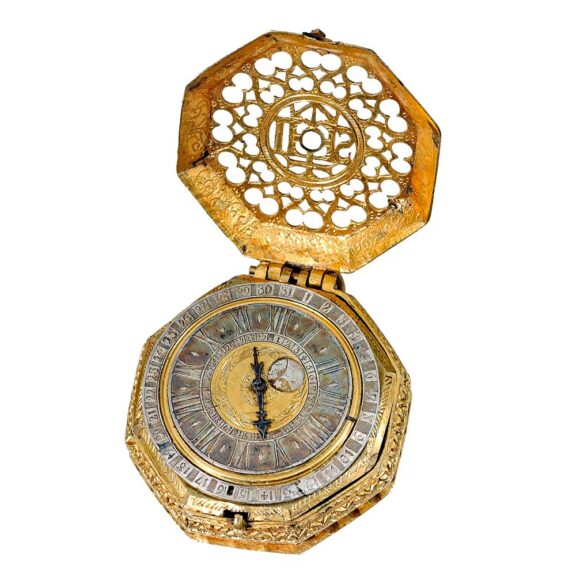 French astronomical octagonal pocket watch Circa 1690. French astronomical octagonal pocket watch Circa 1690.