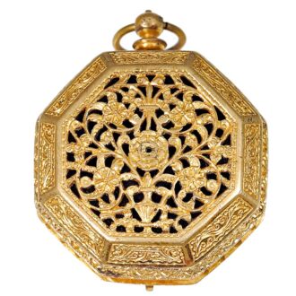 French astronomical octagonal pocket watch Circa 1690.