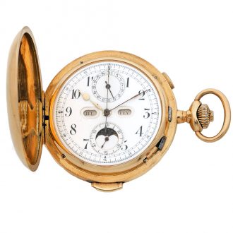 French gold complicated repeating chronograph watch Circa 1910