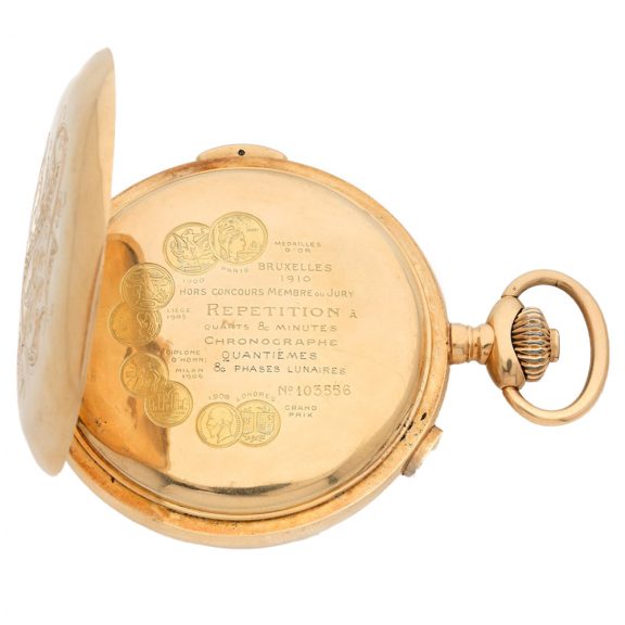 French gold complicated repeating chronograph watch Circa 1910 French gold complicated repeating chronograph watch Circa 1910