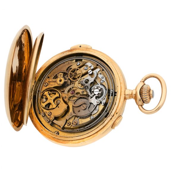 French gold complicated repeating chronograph watch Circa 1910 French gold complicated repeating chronograph watch Circa 1910