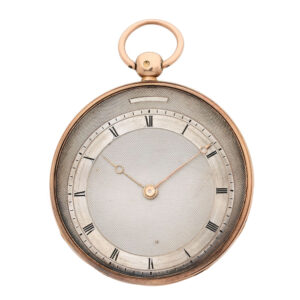 French 18 carat pink gold open faced pocket watch Circa 1850