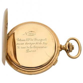 French 18K gold split second chronograph watch Circa 1860