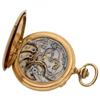 French 18K gold split second chronograph watch Circa 1860