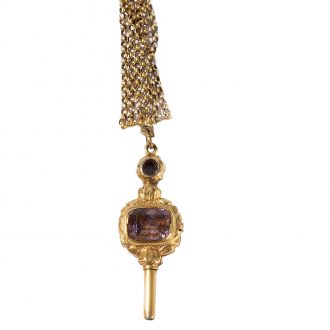 Swiss 18K gold quarter repeating cylinder watch Circa 1830