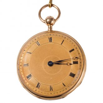 Swiss 18K gold quarter repeating cylinder watch Circa 1830