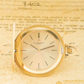 Swiss 18K gold hunting cased knife edged lever watch Circa 1965