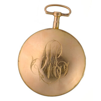 Rare Swiss gold verge with visible balance Circa 1810