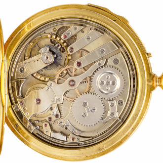 Swiss 18 carat gold minute repeating watch Circa 1861-1862
