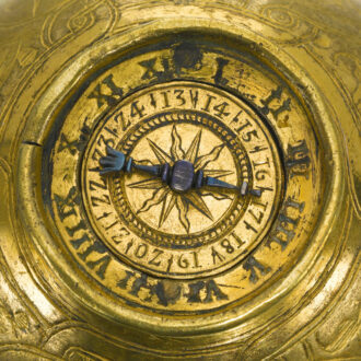 Very rare German gilt-metal spherical striking watch Circa 1550