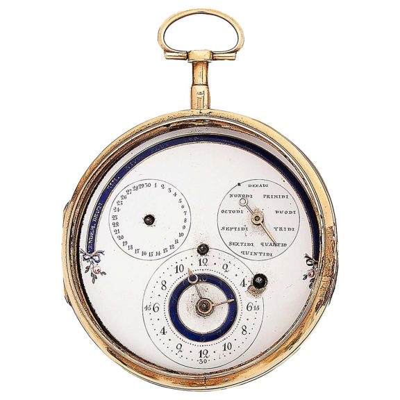 Rare French gold verge watch with Republican calendar Circa 1800