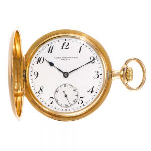 Swiss pink gold hunting cased keyless watch Circa 1916