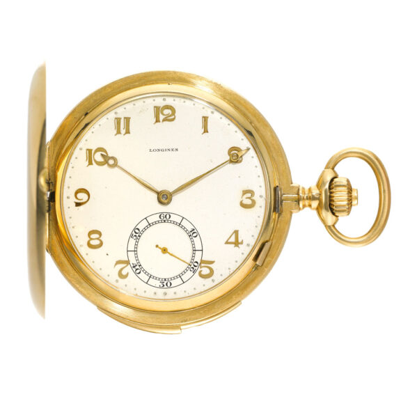 Swiss gold hunting cased minute repeating watch Circa 1920