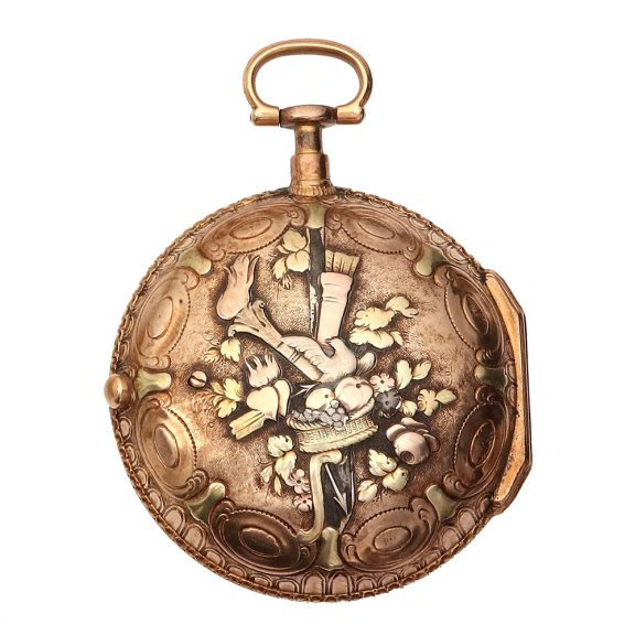 French multi coloured gold Louis XV verge watch Circa 1760