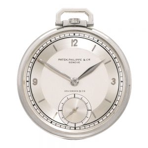 Fine Swiss art deco platinum two-tone dial watch Circa 1934