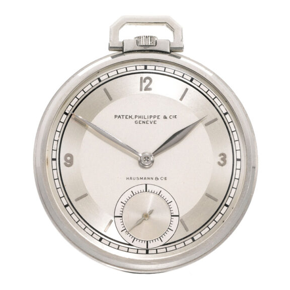 Fine Swiss art deco platinum two-tone dial watch Circa 1934