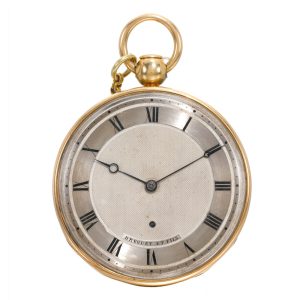 Swiss gold open faced quarter repeating watch Circa 1820