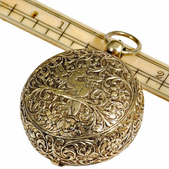 English early single-handed verge pocket watch Circa 1650. English early single-handed verge pocket watch Circa 1650.