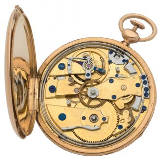 Fine French gold quarter repeating pocket watch Circa 1850