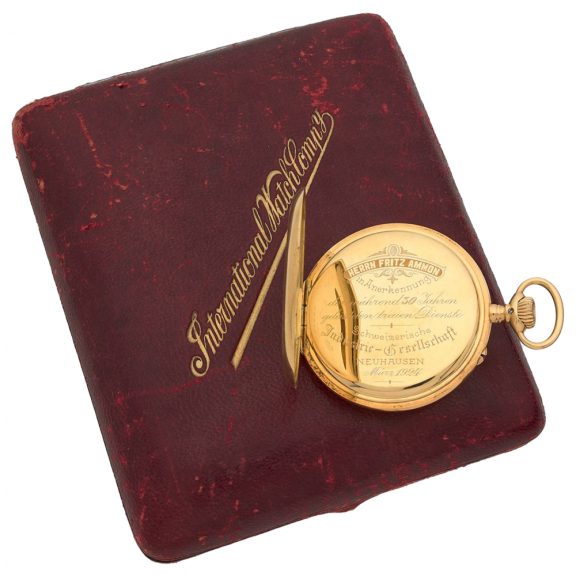 Swiss 18 carat gold keyless open faced pocket watch Circa 1924 Swiss 18 carat gold keyless open faced pocket watch Circa 1924