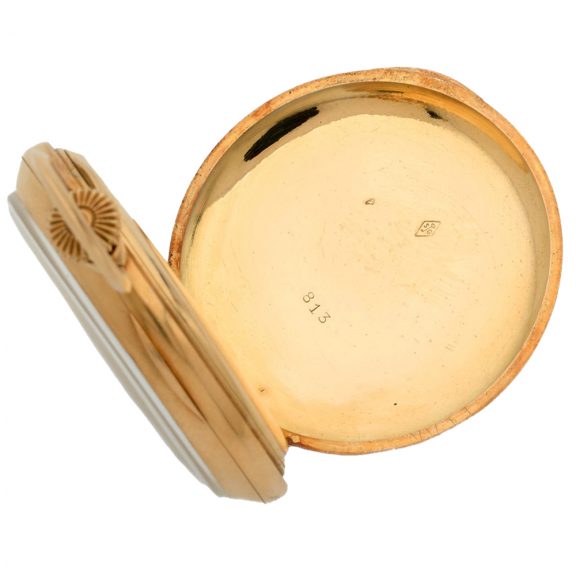 Swiss 18 carat yellow gold keyless pocket watch Circa 1910 Swiss 18 carat yellow gold keyless pocket watch Circa 1910