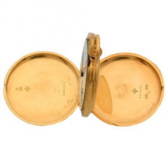 Swiss 18 carat gold hunting cased lever pocket watch Circa 1900