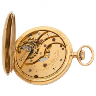 Swiss 18 carat gold hunting cased lever pocket watch Circa 1900