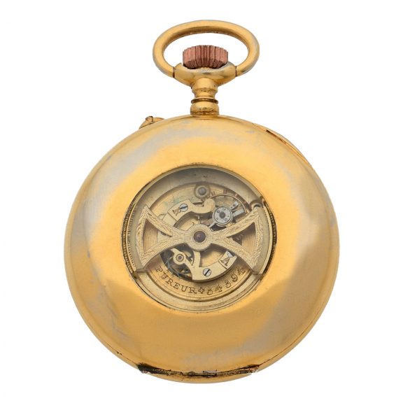 Swiss gold plated pocket watch with one minute tourbillon Circa 1900 Swiss gold plated pocket watch with one minute tourbillon Circa 1900