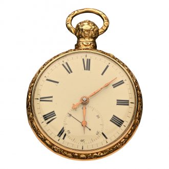 Important English gold pocket chronometer watch Circa 1822