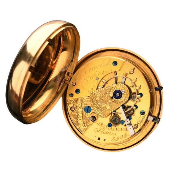 Important English gold pocket chronometer watch Circa 1822 Important English gold pocket chronometer watch Circa 1822