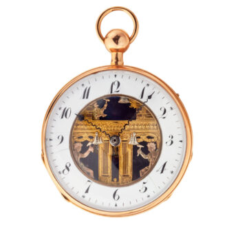 Swiss gold verge with three Jacquemarts automaton Circa 1820