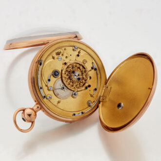 Swiss gold watch with 3 jacquemarts automaton Circa 1820