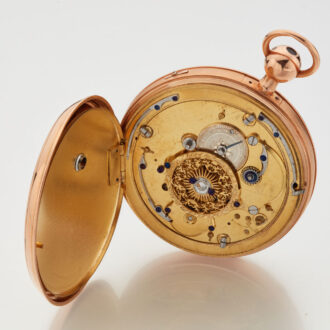 Swiss gold verge with 3 Jacquemarts automaton Circa 1820